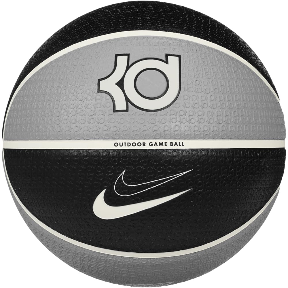 Nike Playground 8P 2.0 Kevin Durant Size 7 Men's Basketball Ball, Black Grey