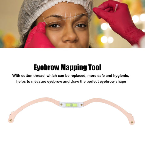 Eyebrow Line Marker Ruler, Eyebrow Mapping Tool Lightweight Arch Microblading Eyebrow Mapper Arch Ruler for DIY Measuring (Gold)