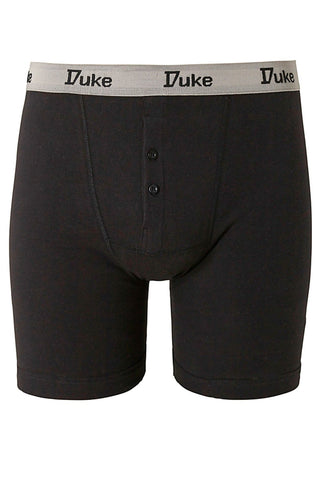 Duke London Mens King Size 3 Pack Cotton Boxer Shorts - 5XL Black