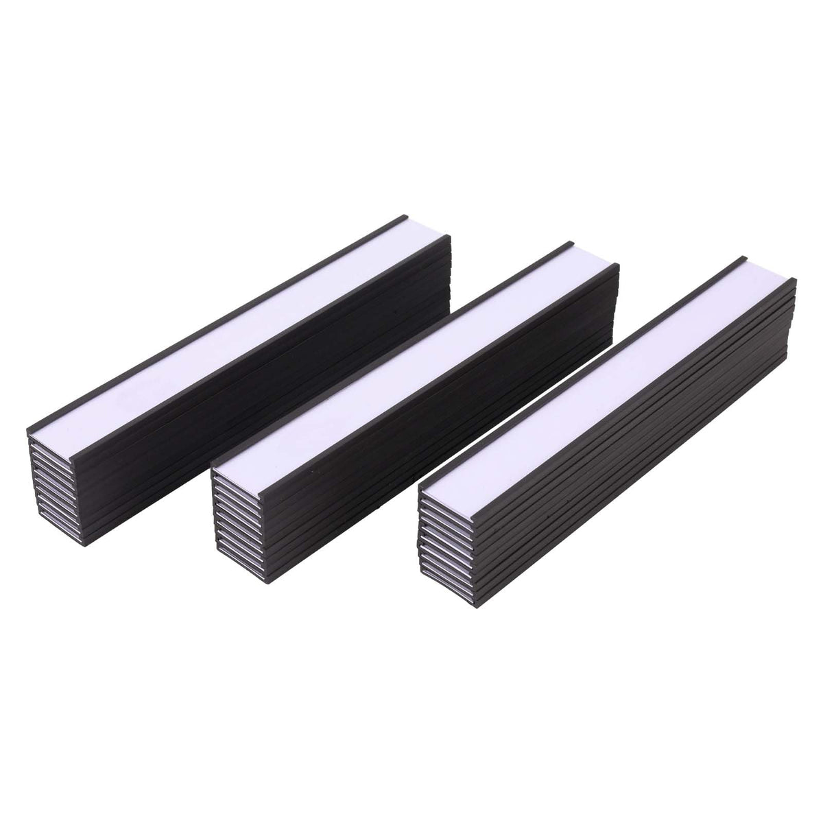 Eeoyu Magnetic Label Holders with Magnets Magnetic Data Card Holders with Clear Plastic Protectors for Metal Shelf, Whiteboard, Set of 50 (1 x 8 Inch)