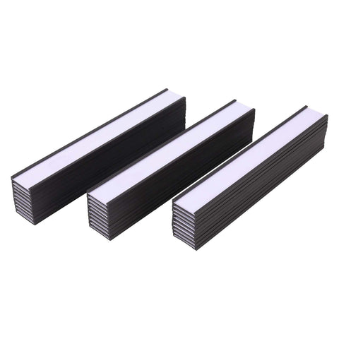 Eeoyu Magnetic Label Holders with Magnets Magnetic Data Card Holders with Clear Plastic Protectors for Metal Shelf, Whiteboard, Set of 50 (1 x 8 Inch)
