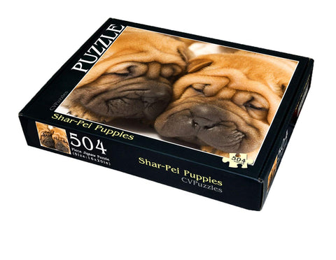 Shar-Pei Puppies 504 Piece Jigsaw Puzzle 16" X 20"