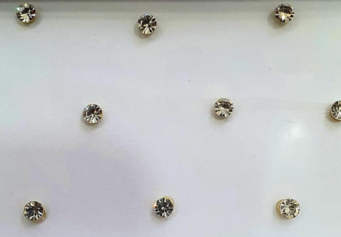 Generic Diamond Crystal Indian Crafts stickers Indian Bindi for women Face Jewels Diamond Cut Bindi Indian Round Bindi Women Bollywood Party Mix Size Forehead Face Sticker Stone Bindi (Silver colour)