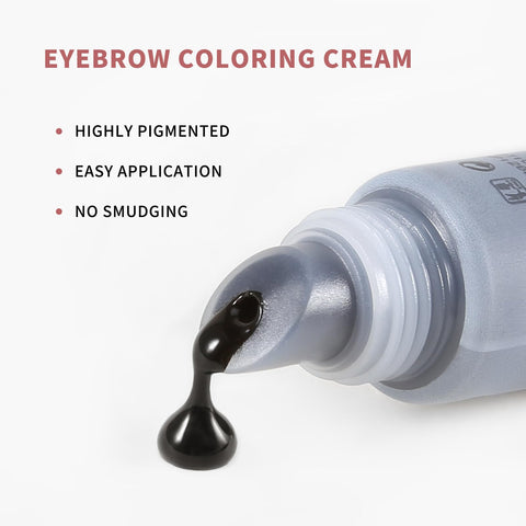 Boobeen Tear Pull Eyebrow Cream, Eyebrow Volumizer Gel, Waterproof Eyebrow Coloring Cream with Ultra-Long Wear