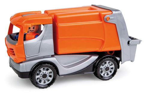 Lena 01623 Truckies, Solid Vehicle Approx. 22 cm, Small Refuse Truck 2 Years of Age, Sturdy Toy for Sandbox, Beach and Children's Room
