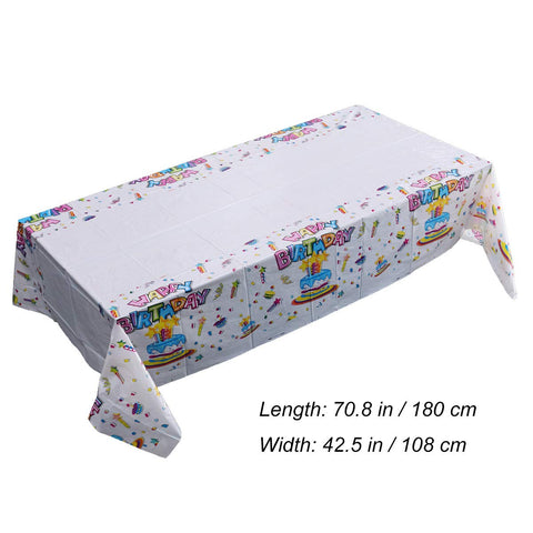 PRETYZOOM Plastic Table Cloths Plastic tablecloths Plastic Table Covers Plastic Picnic Table Kid Picnic Table Tablecloth Disposable Birthday Party Supplies Child Dining Table
