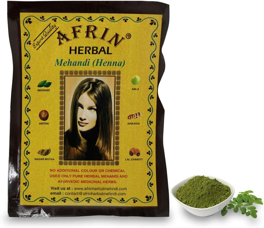 Afrin Natural And Organic Herbal Mehandi Pack of 12 (40gm each)
