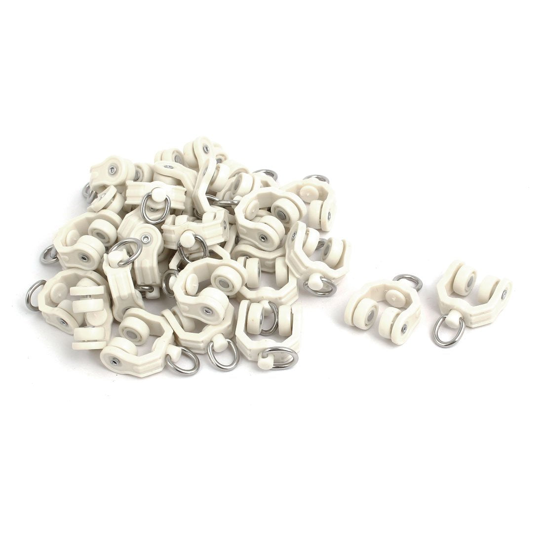 Aexit 10mm Dia Twin Wheel Plastic Curtain Track Rail Roller Hanging Glider Beige 30pcs (3428fc7bb6d67f20c2fc195eb8a80814)
