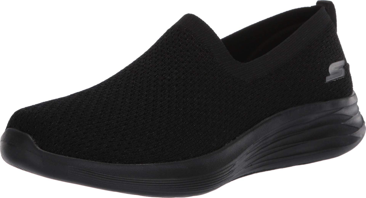Skechers Women's You WAVE-132006 Sneaker, Black, 6.5 Medium US