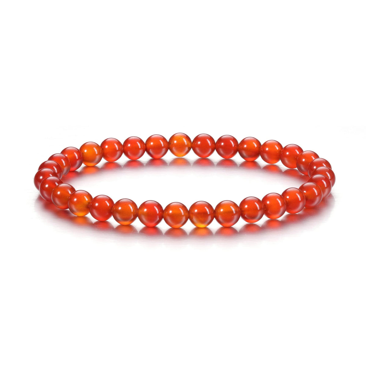 CrystalTears Carnelian Healing Crystal Bracelet 6mm Natural Gemstone Bead Bracelets for Women Red Agate Quartz Crystal Stone Stretch Bracelet Healing Crystal Gift for Women Her Christmas Mothers Day