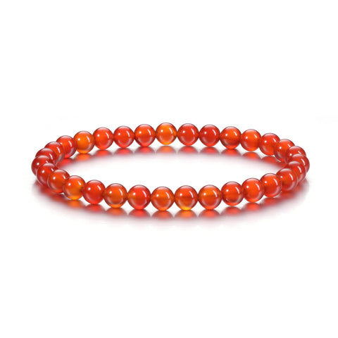 CrystalTears Carnelian Healing Crystal Bracelet 6mm Natural Gemstone Bead Bracelets for Women Red Agate Quartz Crystal Stone Stretch Bracelet Healing Crystal Gift for Women Her Christmas Mothers Day