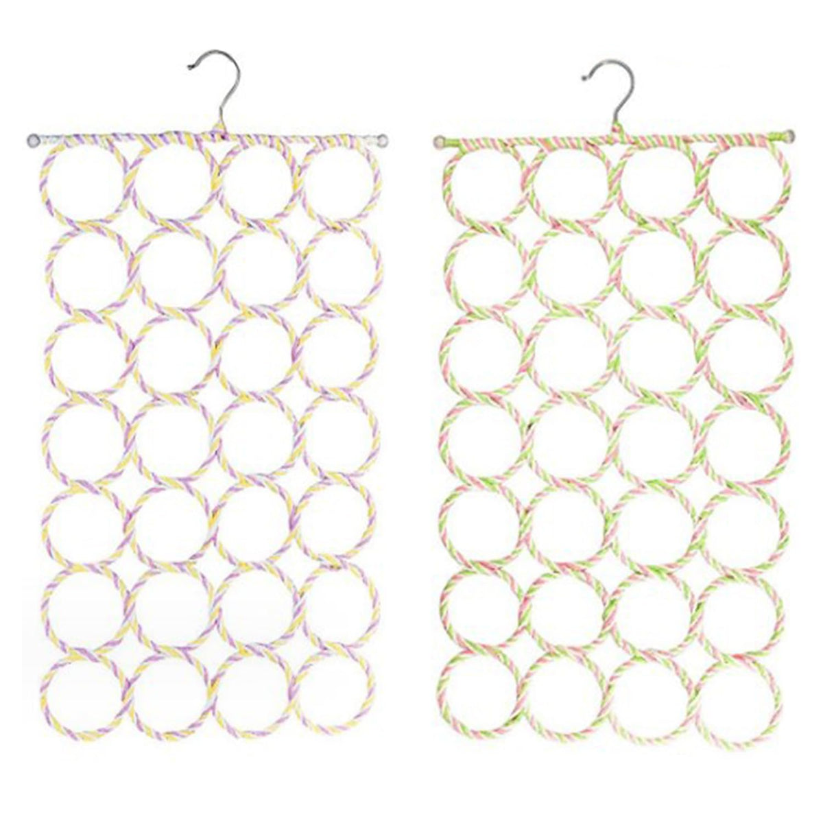 Bohue 2Pcs Bird Swings Stand Parrot Hanging Climbing Net 28 Laps of Climbing Net Bird Toys Cotton Rope Hammock Ladder Circle Swing Frame