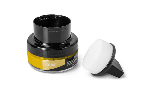 Kaps Shoe Cream with Sponge Applicator, Intensive Leather Care and Nourishing, Delicate, 70 colours (107 - yellow)