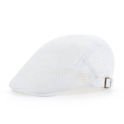 LeucosTicte Men Breathable Mesh Summer Hat Newsboy Beret IVY Cabbie Flat Cap
