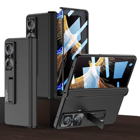 COQUE Honor Magic Vs Case,Shell Protective Film Integrated Hinged Folding All-inclusive Shell,Folding Phone Cover for Honor Magic Vs-Black