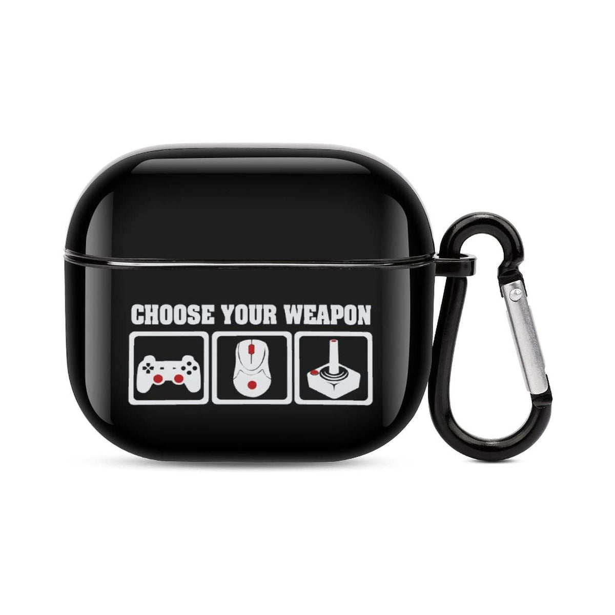 Choose Your Weapon Gaming Video Game Earphone Case Compatible with AirPods 3 Headset Charging Box Case Cover with Keychain