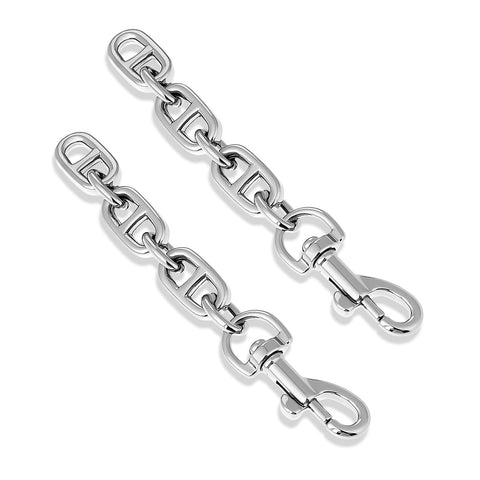 2 Pcs Silver Bag Extender Purse Strap Extender 4.7 Inch Strap Extender for Crossbody Bag Short Purse Replacement Metal Chain Strap Bag Accessories for Women Purse Handbags Shoulder Bag Decoration