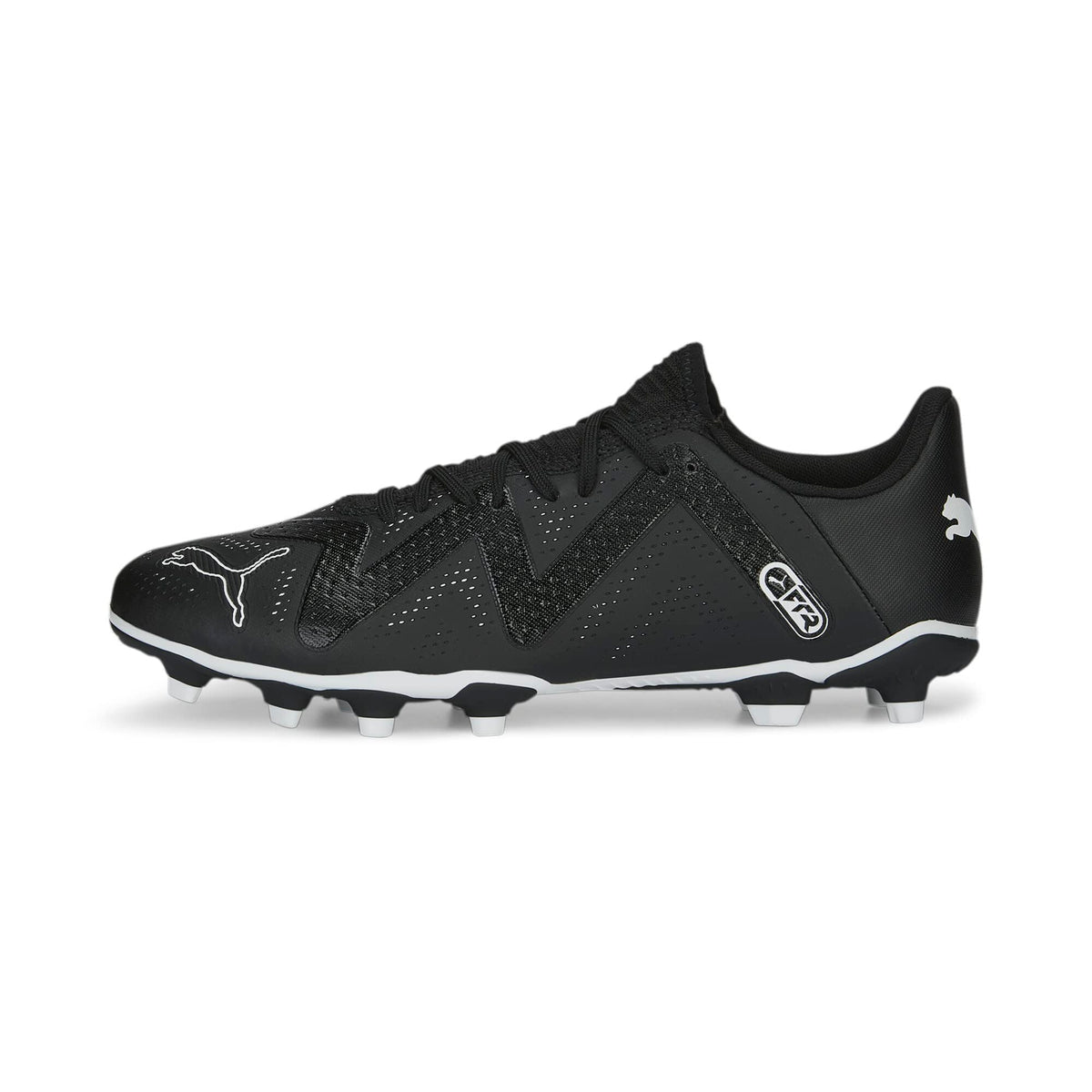 PUMA Mens Future Play Firm, Artificial Ground Soccer Cleats, PUMA Mens black-PUMA Mens white, 12.5