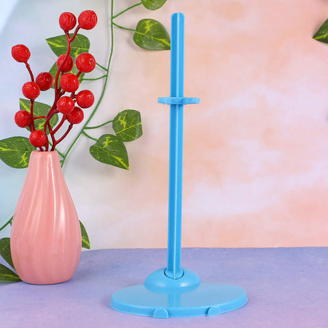 EXCEART 20pcs Doll Stand Display Holder for Dolls and Action Figures Doll Support Stand Accessories 10pcs Transparent +10pcs Blue
