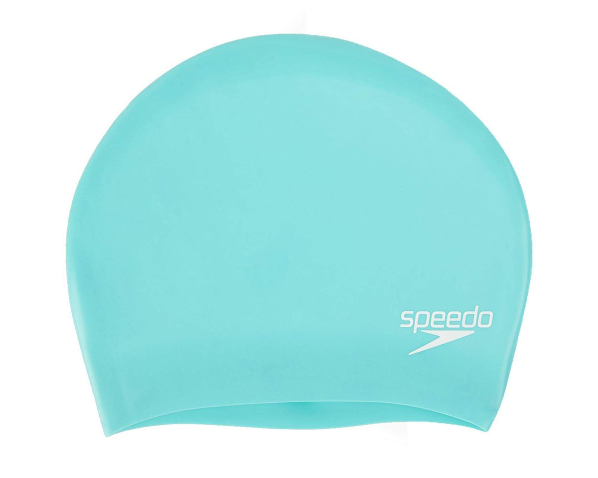 Speedo Unisex Adult Long Hair Swimming Cap Green One Size Swimming Cap, Spearmint, One Size