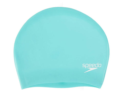 Speedo Unisex Adult Long Hair Swimming Cap Green One Size Swimming Cap, Spearmint, One Size