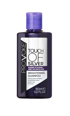 PROVOKE Touch Of Silver Brightening Purple Shampoo 150 ml, Neutralises Yellow and Orange Tones, Formulated With Violet and Blue Pigments