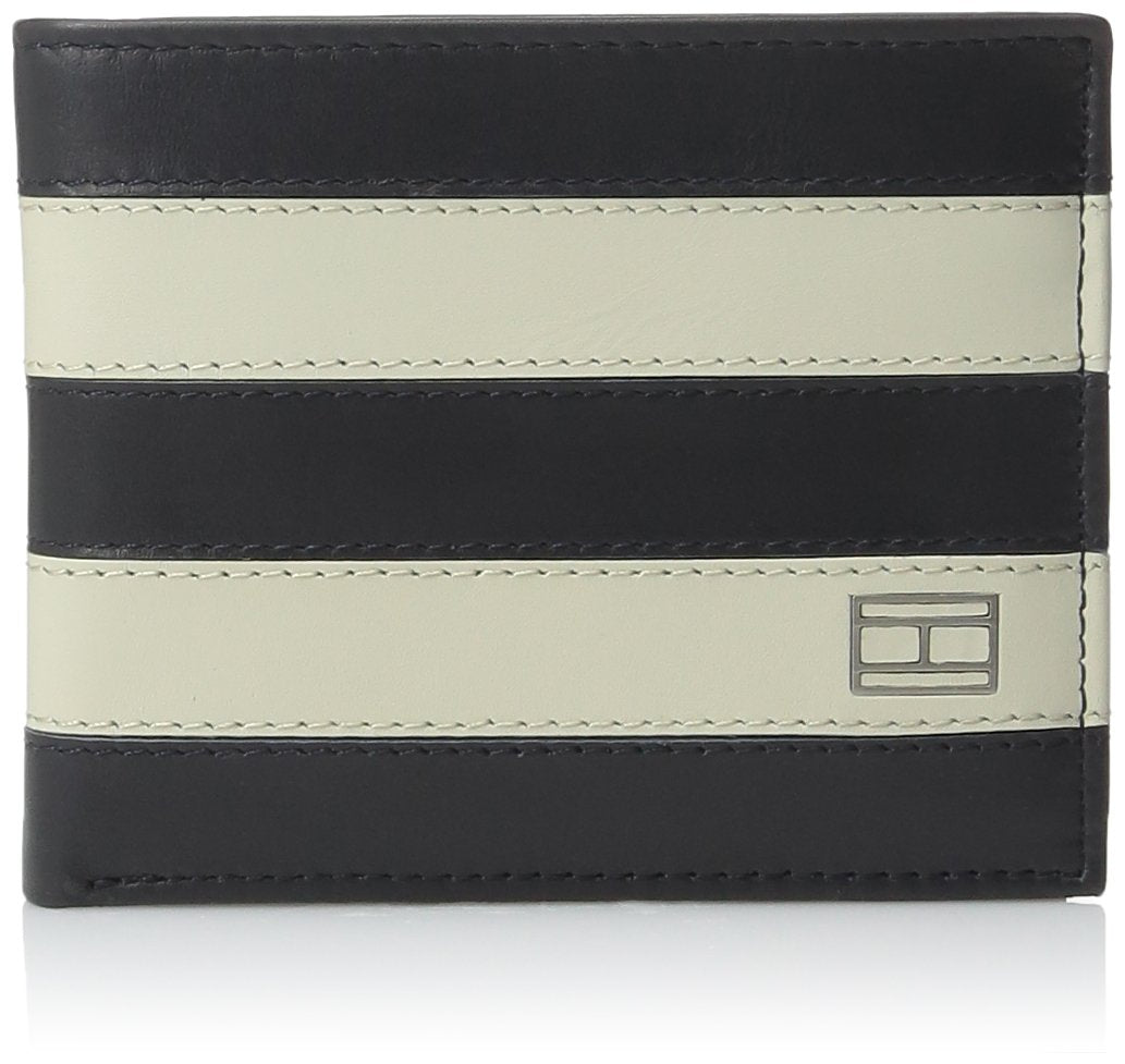 Tommy Hilfiger Men's Worchester Passcase with Removable Card Case, Navy/Bone, One Size