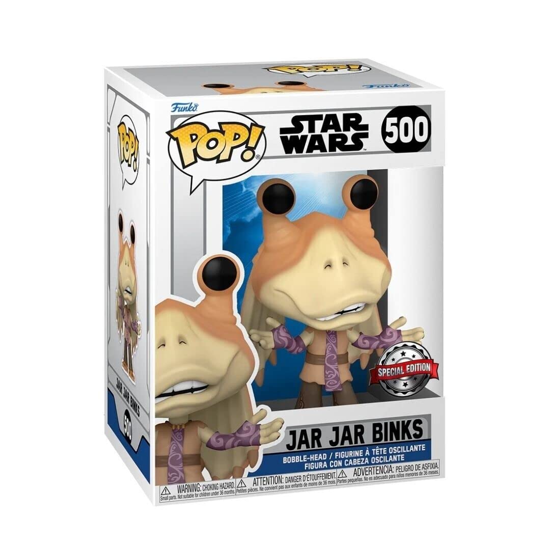 Funko Jar Jar Binks SW The Clone Wars Excluisve Pop Bundled with Pop Protector 500
