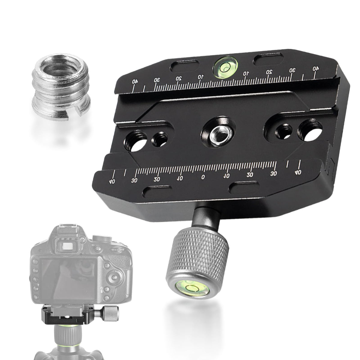 Vegena Quick Release Plate Clamp, QR-90N, Metal, Black, for Arca-Swiss, Tripod