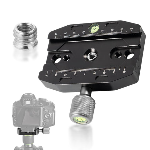 Vegena Quick Release Plate Clamp, QR-90N, Metal, Black, for Arca-Swiss, Tripod