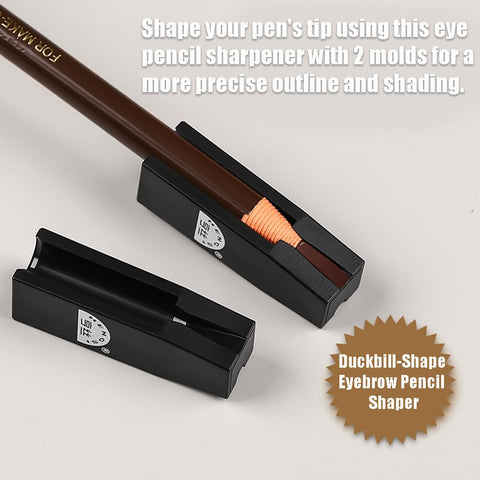 5 Pcs Eyebrow Pencil Sharpener, 2 in 1 Duckbill-Shape Eyebrow Sharpener Auxiliary Tool Peel Off Brow Pencils for Beginners and Professional