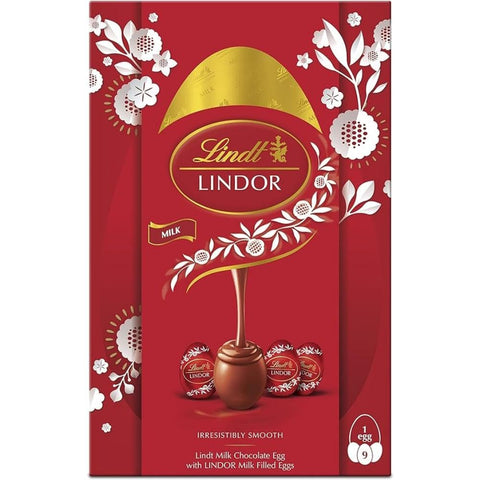 Lindt Lindor Milk Chocolate Easter Egg Extra Large, 322g - Contains Milk Chocolate Truffles with a Smooth Melting Filling - Easter Gift