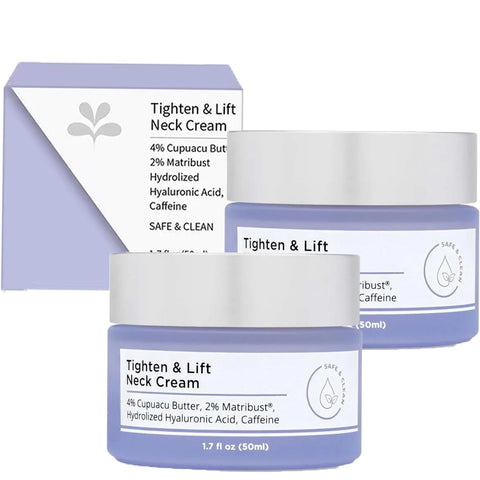 Tighten & Lift Firming Neck Cream,2PCS neck firming cream,Anti Aging neck cream for sagging and tighten,Lifting Sagging Skin & Smooth Neck Wrinkle,Hydrating Neck Cream,Skincare Neck Cream-50ml*2