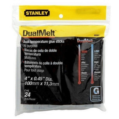 Stanley 1-GS20DT Dual Temp Glue Stick, 12mm x 101mm, Pack of 24 (Packaging may vary)