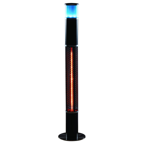 Daewoo 3-in-1, 1500W Light up Patio Heater Remote Control Integrated Bluetooth Speaker360 Ambient heat