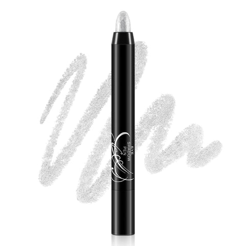 Apooliy Cream Eye Shadow Sticks, Smooth Eyeshadow Pencil, Highlighter Brightener Stick Eyeshadow Pen, Shimmer Glitter Eye Shadow Stick Liner Pencils Makeup for Women