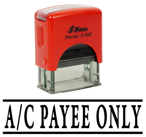 A/C Payee ONLY Self Inking Rubber Stamp Custom Shiny Office Stationary Stamp