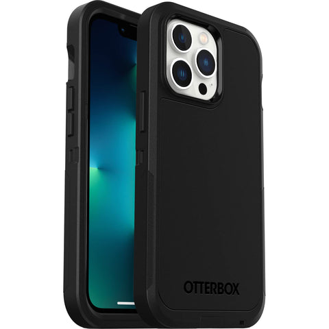 OtterBox iPhone 13 Pro (ONLY) Defender Series XT Case - Single Unit Ships in Polybag, Ideal for Business Customers - BLACK, screenless, rugged , snaps to MagSafe, lanyard attachment