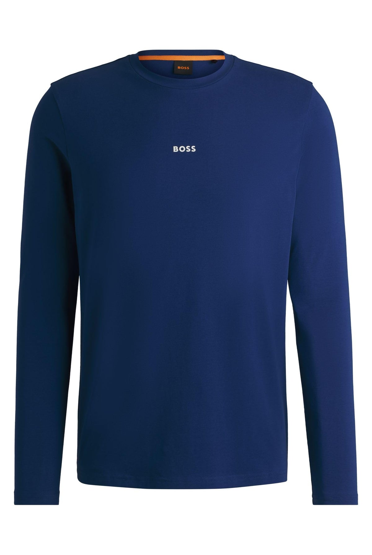 BOSS Mens TChark Contrast-Logo T-Shirt in Stretch Cotton