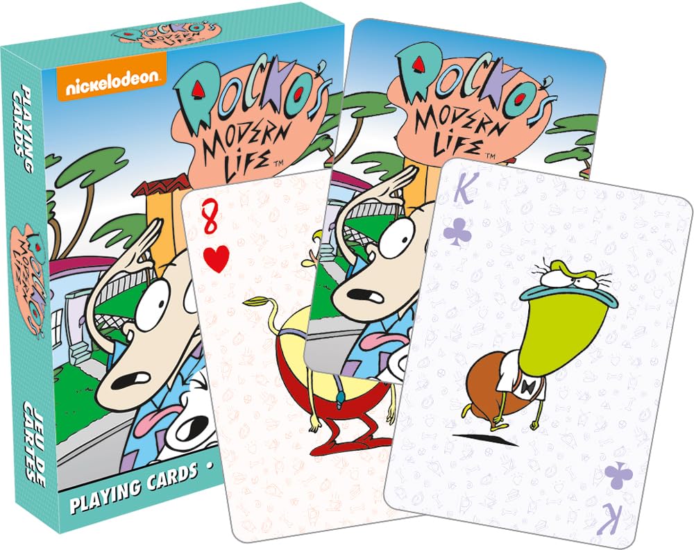 Aquarius Rocko's Modern Life Playing Cards Playing Cards, Multicolor, 3"