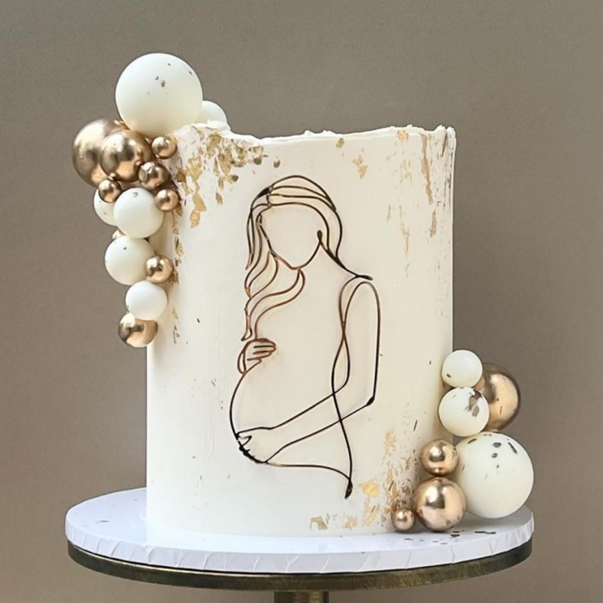 Pregnant Lady Cake Decoration Acrylic Pregnancy Cake Topper Baby Shower Birthday Cake Decoration Mother's Day Party Supplies