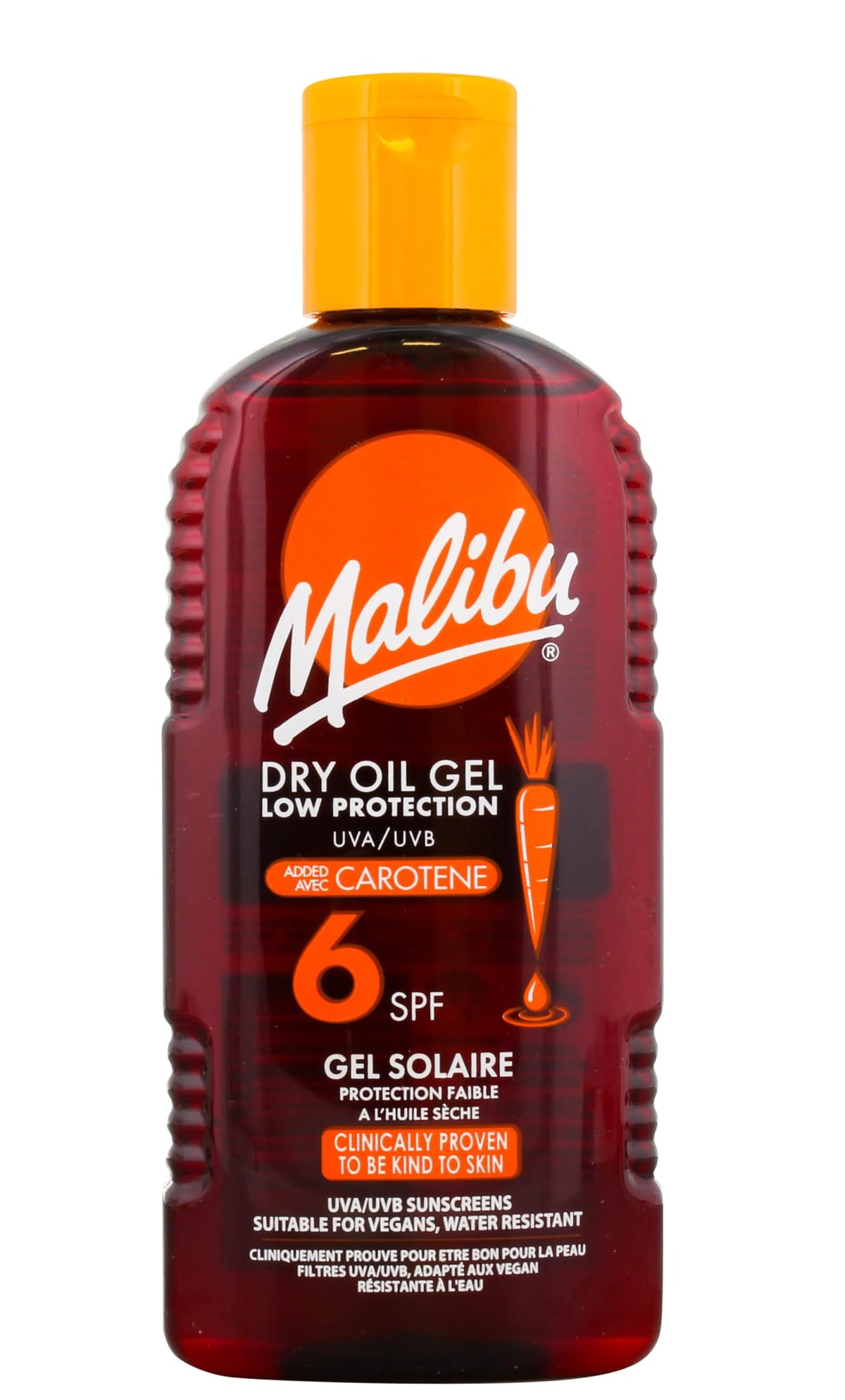 Malibu Dry Oil Gel with Carotene - SPF 6-200ml