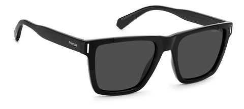 Polaroid Sunglasses Men's PLD 6176/S Flat Top Sunglasses, Black/Polarized Gray, 54mm,19mm