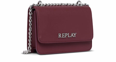 Replay Womens Fw3001 Handbag, 247 Port Wine, L 25 X H 17 X 7 D CM