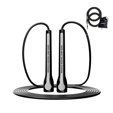 Mogold Jump Rope for Boxing Fitness & Cardio Workouts - Adjustable & Durable Skipping rope - Perfect for Beginners Men and Women Indoor/Outdoor Training