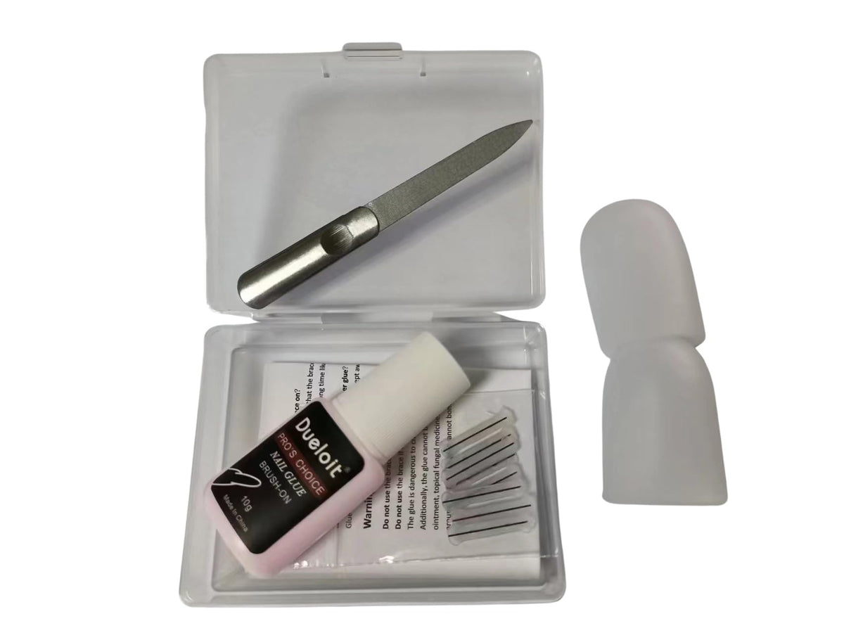 Edinnoda Ingrown Toenail Correction Kit | Home Treatment Curve Big Toe Nail with no Pain(Upgraded Brace, Patent Pending) (Adult Largest Toenail)