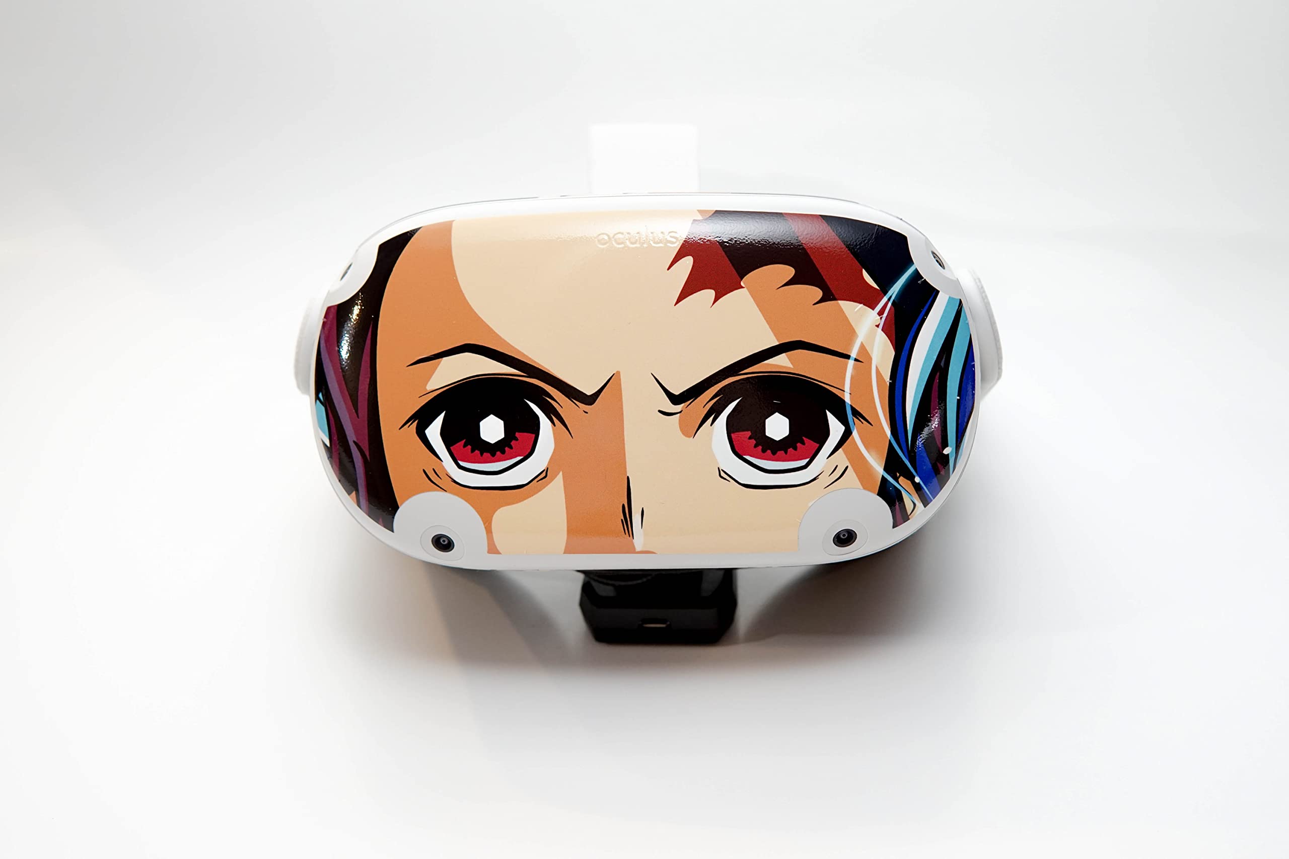 Water Breath Anime Eyes Skin Wrap for Oculus Quest 2 - VR Headset and 2 Controllers | Protective, Smooth, Laminated Vinyl with Strong Adhesive | Easy Installation and adjustability | Made in The USA