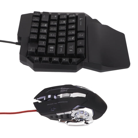Gaming Keyboard Mouse Converter One Handed Keyboard Set Transformer Mobile Games Convertor for Keypad, One Handed Gaming Keyboard and Mouse (Mix SE Automatic Pressure Gun Set)