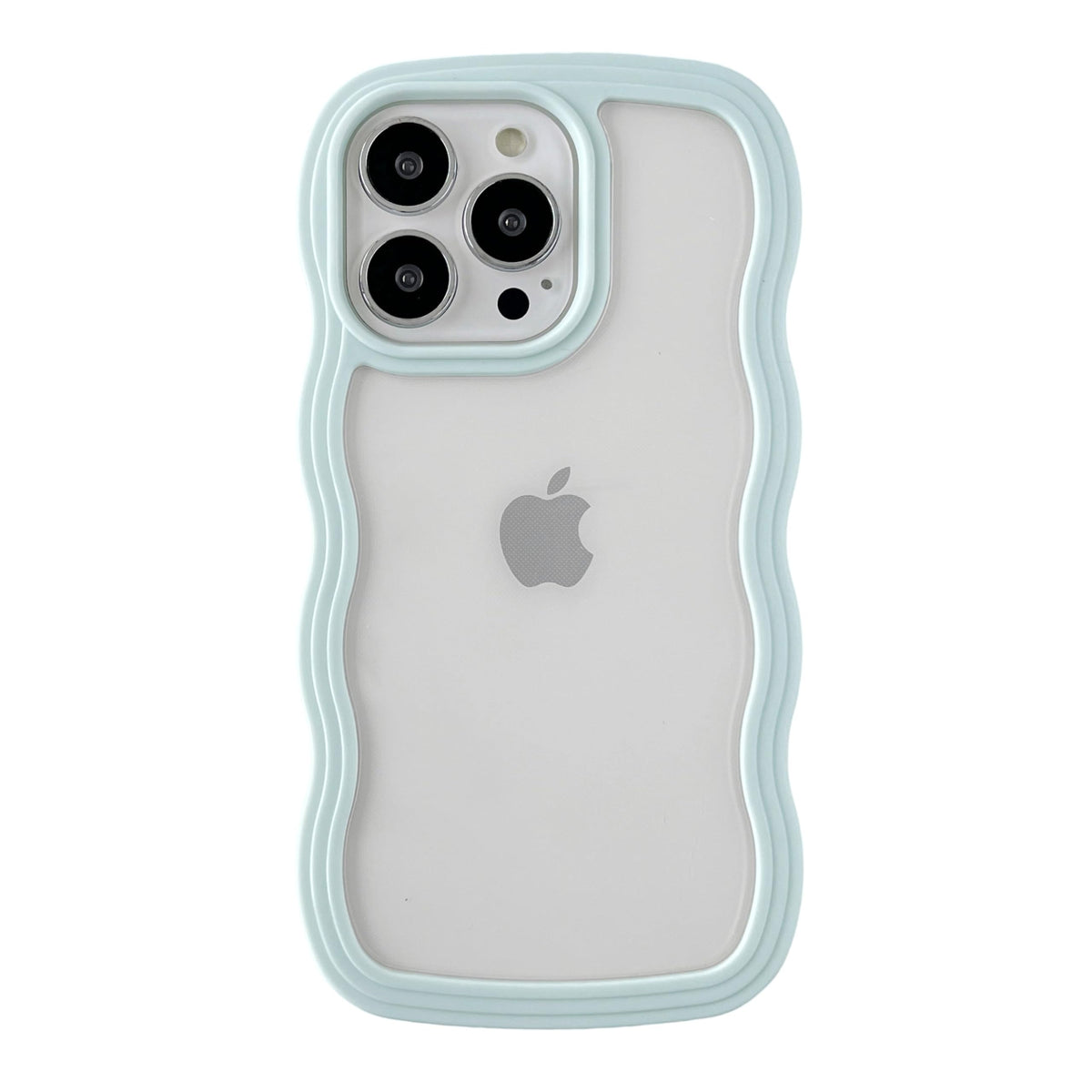 Caseative for iPhone 13 Pro Case, Cute Curly Wave Frame Shape Shockproof Soft Compatible with iPhone Case (Green,iPhone 13 Pro)
