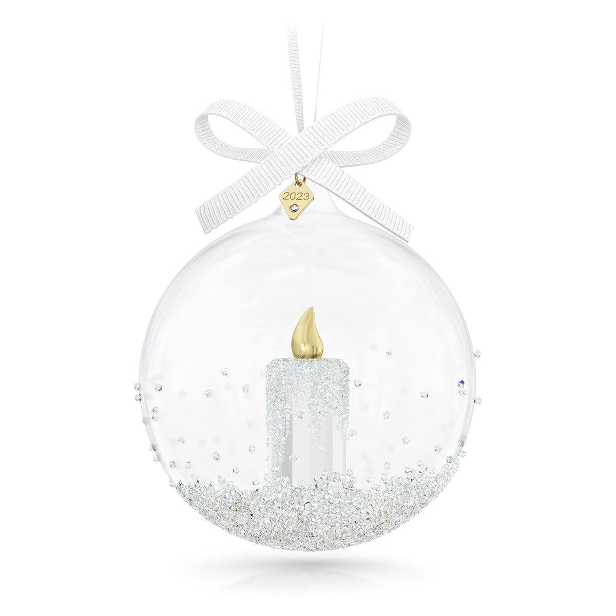 Swarovski Annual Edition 2023 Ornament, Clear Swarovski Crystals with Gold-Tone Finished Metal, from The Swarovski Annual Edition Collection
